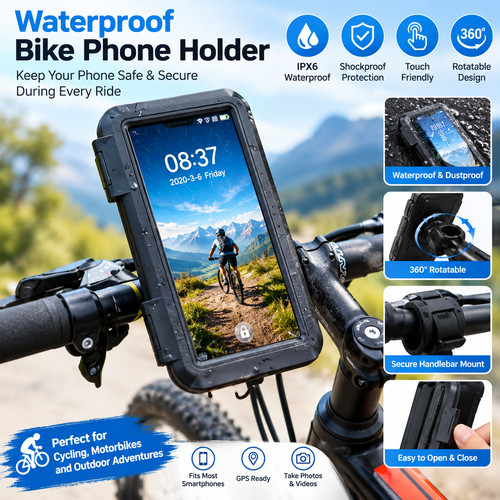 Waterproof bike phone holder - bike,